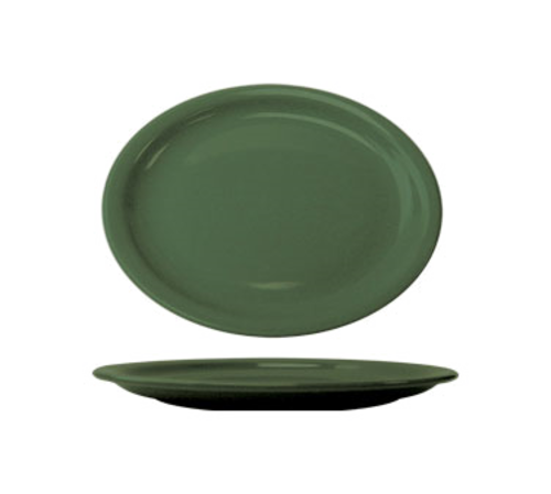 Picture of International Tableware CAN-12-G Platter 9-3/4" x 7-1/2" oval Green Sold by Dozen