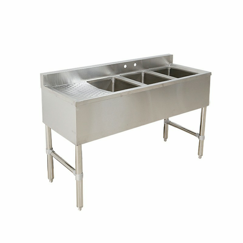 Picture of Klinger's Trading BAR3DL Underbar Sink three compartment 49"W x 18-3/4"D x 33"H