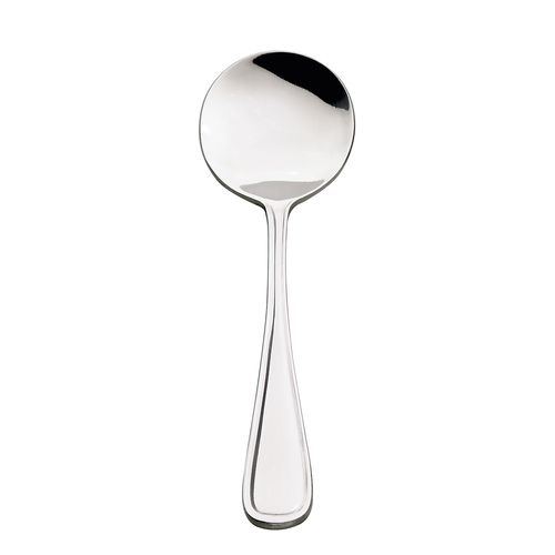 Celine Bouillon Spoon, 6'', 18/0 stainless steel, mirror finish