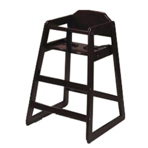 High Chair, ASTM-F404-18 Compliant, hardwood, dark walnut (shipped assembled)