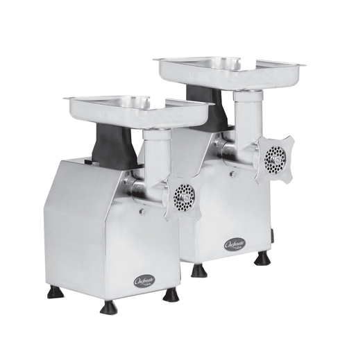 Chefmate Meat Chopper, #12 head size, 250 lbs. meat/hour, manual reset motor overload protection, st