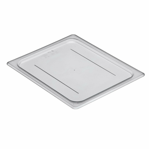Camwear Food Pan Cover, 1/2 size, flat, polycarbonate, clear, NSF