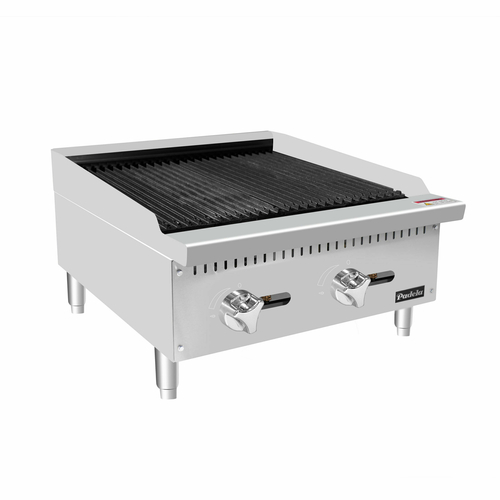 Padela Heavy Duty Radiant Charbroiler, natural gas, countertop, 24'', (2) stainless steel burners, s