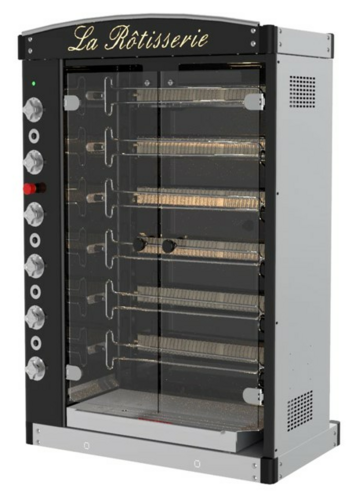 Dorégrill MAG Series Rotisserie Oven, gas, 43" W, (6) spits with individual infrared burners, (24-30) chicken capacity, (6) individual mo…