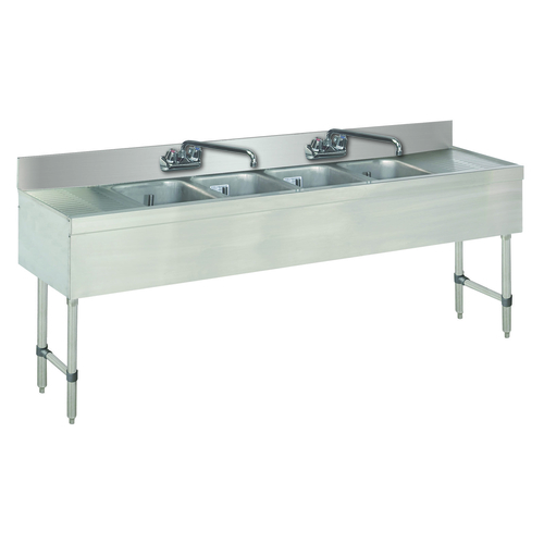 Picture of Advance Tabco SLB-64C Special Value Sink Unit 4-compartment 72"W x 18"D x 33"H overall