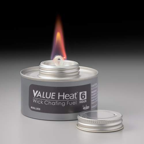 Picture of Hollowick VALUE6 Value Heat™ Wick Chafing Fuel 3-3/8" dia. x 2-1/4"H stay cool can