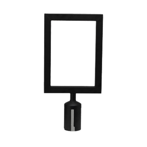 Picture of Winco CGSF-12K Sign Frame fits on top of stanchion (CGS-38K) black