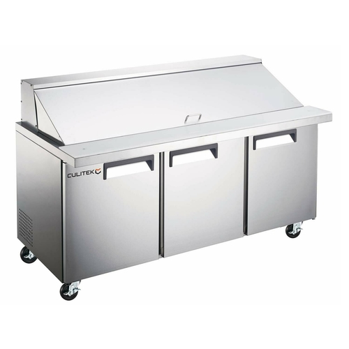 Picture of SS-Series Refrigerated Mega Top Salad/Sandwich Prep Table, three-section, 71"W, 18 cu. ft., rear mount