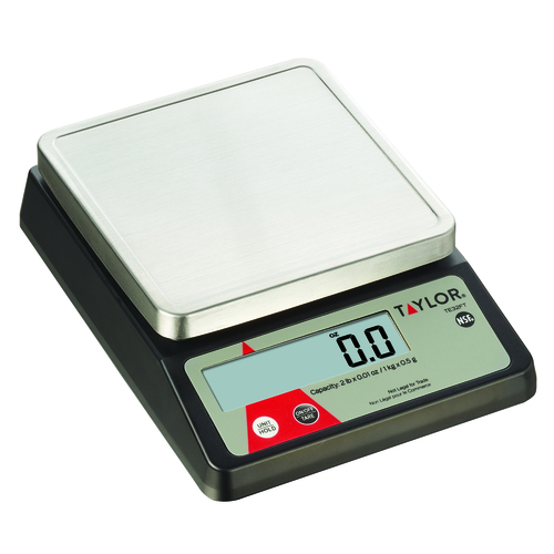 Portion Control Scale, digital, 2 lb x .01 oz., 1 kg x 0.5 g, 0.9'' display, 5.4'' square platform,