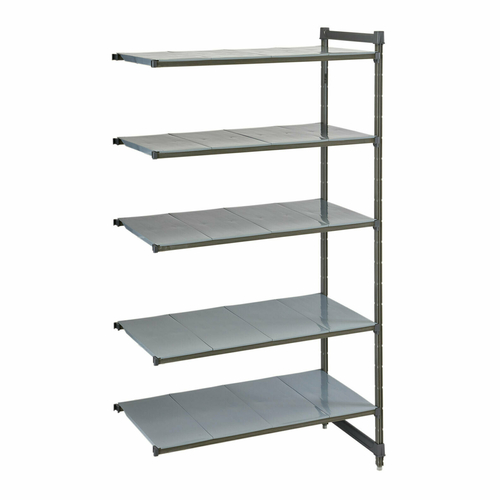 Camshelving® Basics Plus Add-On Unit, 21"W x 42"L x 84"H, 5-tier, withstands temperature from -36°F (-38°C) to 190°F (88°C), includes: (5…
