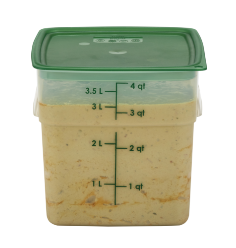 Picture of Cambro 4SFSPROPP190 CamSquare® FreshPro Food Container, 4 qt., 7.5"L x 7.5"W x 7.2"H