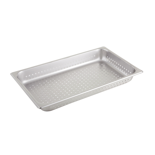 Steam Table Pan, full size, 20-4/5'' x 12-4/5'' x 2-1/2'' deep, perforated, 22 gauge heavy weight, 1