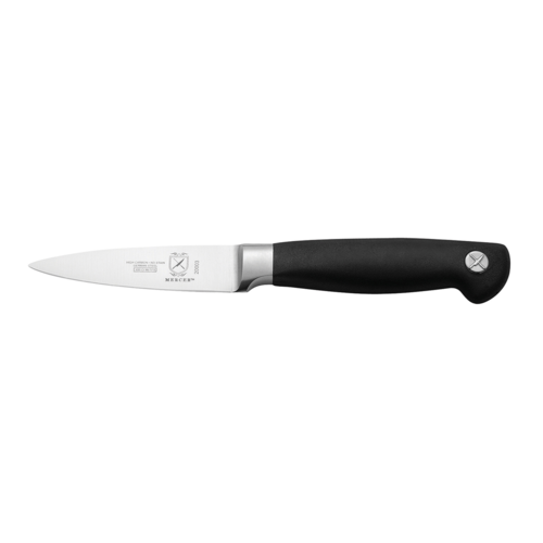 Genesis Paring Knife, 3-1/2'', precision forged, high carbon, no-stain, German steel, black non-slip