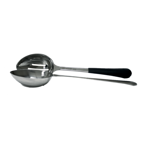 Portion Control Spoon, 4 oz., 12'', slotted, 18/8 stainless steel
