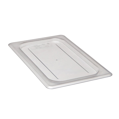 Camwear Food Pan Cover, 1/4 size, flat, polycarbonate, clear, NSF