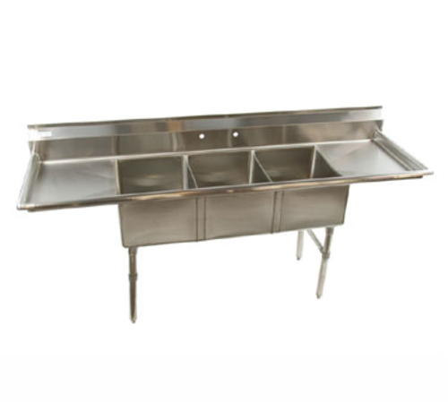 Picture of Economy Sink, three compartment, 84"W x 25-1/2"D X 41"h