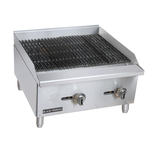 Picture of Admiral Craft Equipment Corp. BDECTC-24/NG Black Diamond Charbroiler countertop 24"W x 26"D