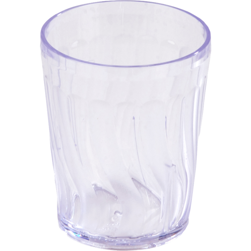 Tumbler, 12 oz., 3-1/4'' dia. x 4-1/8''H, swirl, 2 oz. interval measure markings, dishwasher safe, B