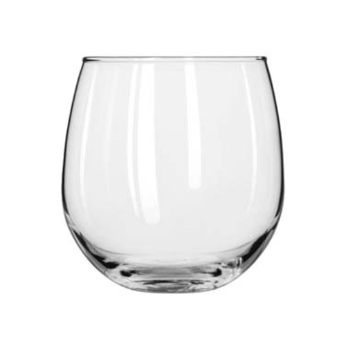 Red Wine Glass, 16-3/4 oz., Safedge rim guarantee, Stemless (H 3-7/8''; T 3-1/8''; B 1-3/4''; D 3-7/