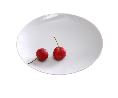 Abco Plate, 10" dia., round, rolled edge, coupe, dishwasher, oven and microwave safe, porcelain, super white (sold by case)