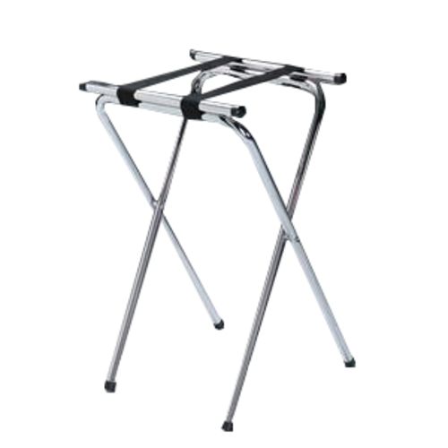 Tray Stand, 31-1/8''H, tubular construction, chrome plated, with cross bars