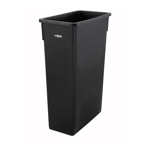 Picture of Slender Trash Can, 23 gallon, HDPE, black (lid not included) (Qty Break = 1 each)