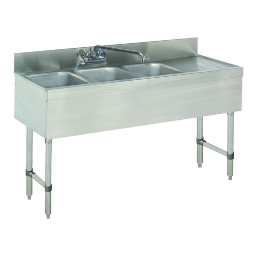 Picture of Advance Tabco SLB-43L Special Value Sink Unit 3-compartment 48"W x 18"D x 33"H overall