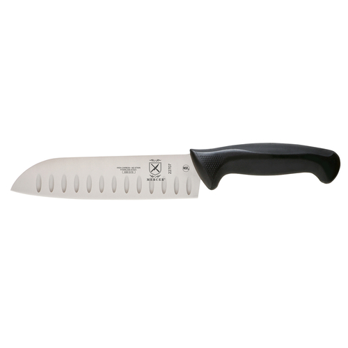 Millennia Santoku Knife, 7'', granton edge, stamped, high carbon, Japanese stain-resistant steel, bl