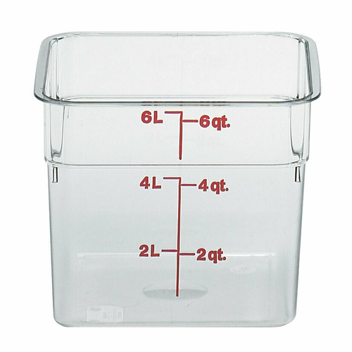 Picture of Cambro 6SFSCW135 CamSquare® Food Container 6 qt. 8-3/8"L x 8-3/8"W x 7-1/4"H