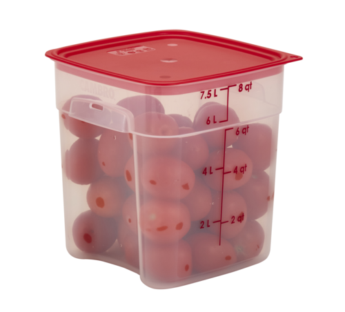 Picture of Cambro 8SFSPROPP190 CamSquare® FreshPro Food Container, 8 qt., 9"L x 9"W x 9.6"H