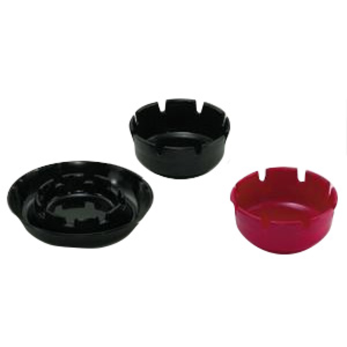 Ashtray, 7 snuff, 4'' dia., melamine, black (inner pack quantity available, contact factory)