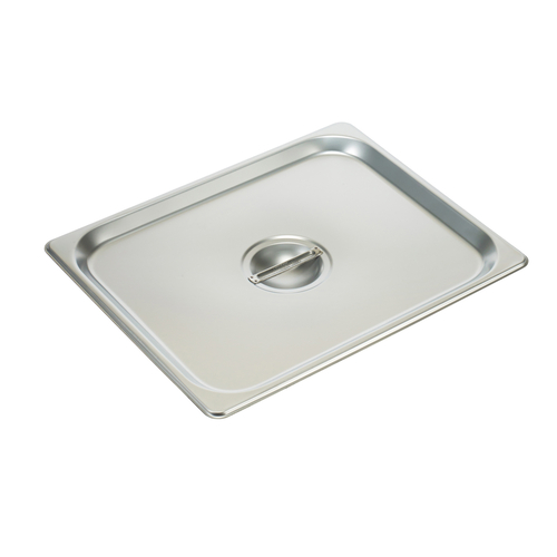 Steam Table Pan Cover, 1/2 size, solid, with handle, 18/8 stainless steel, NSF (Qty Break = 12 each)