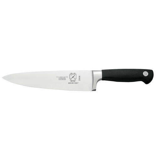 Genesis Chef's Knife, 8'', precision forged, high carbon, no-stain, German steel, black non-slip San