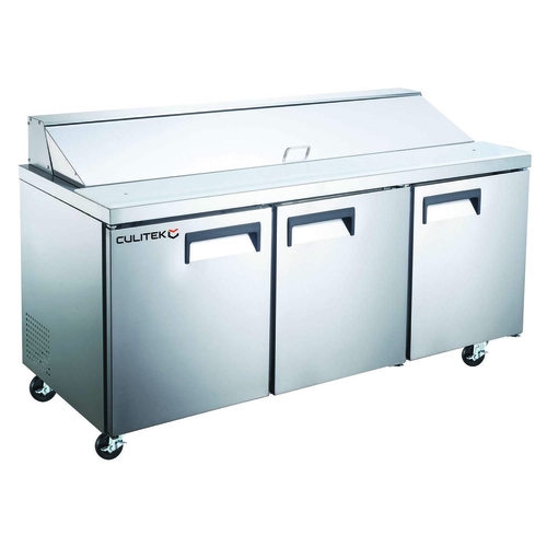 Picture of Culitek MRSL-3D SS-Series Refrigerated Salad/Sandwich Prep Table three-section 71"W