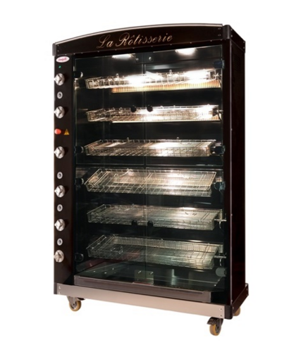 Dorégrill MAG Rotisserie Oven, gas, 58-1/4" W, (6) spits, (30) chicken capacity in basket spits, (6) individual motors, adjustable spit d…