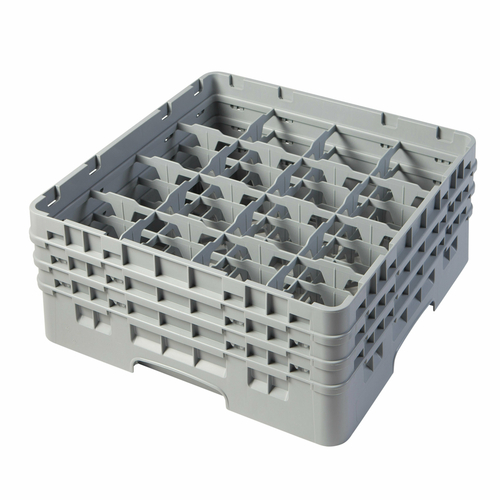 Picture of Cambro 16S638151 Camrack® Glass Rack with (3) soft gray extenders full size