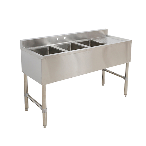 Picture of Klinger's Trading BAR3DR Underbar Sink three compartment 49"W x 18-3/4"D x 33"H