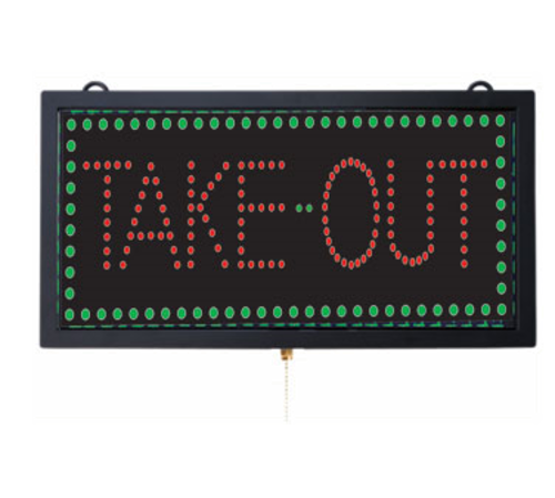 Picture of AARCO Products TAK12M LED Sign 18-3/4"W x 9-3/4"H "TAKE-OUT"