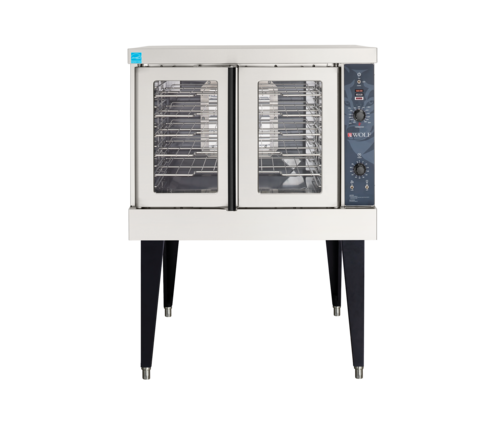 (Quick Ship) Convection Oven, gas, single-deck, standard depth, solid state controls, electronic spark igniter, 60 minute timer, (5) nick…