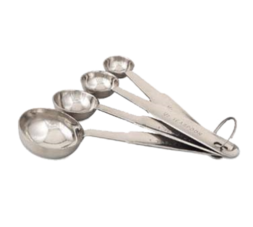 Picture of Browne USA Foodservice 2316EH Measuring Spoon Set includes: 1/4 1/2