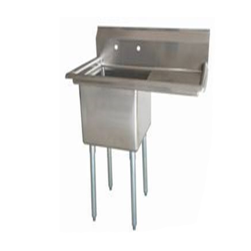 Sink 1 Comp 18 X 18 X 14 with right 18'' drainboard 304 Top Stainless Legs