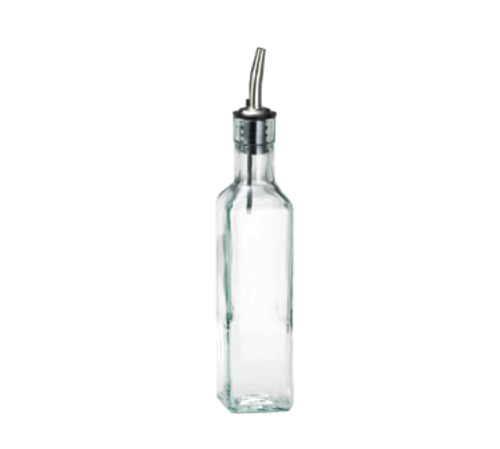 Prima Olive Oil Bottle, 8-1/2 oz., green tinted glass, dishwasher safe, stainless steel pourer (must