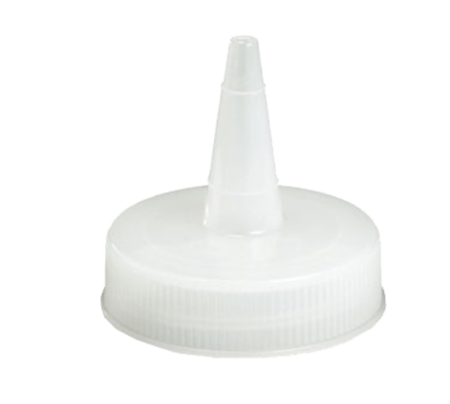 Squeeze Bottle Top, 38mm, cone tip, fits all 38mm squeeze bottles, dishwasher safe, natural (must be