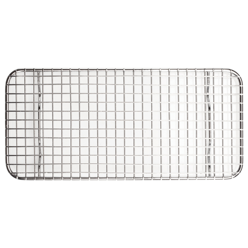 Picture of Wire Pan Grate, 5" x 10-1/2", 1/3 size, rectangular, rust-resistant, with raised feet, stainless stee