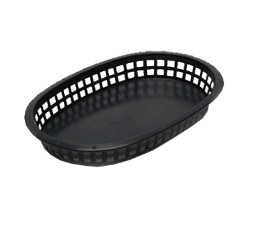 Picture of TableCraft Products 1076BK Chicago Platter Basket 10-1/2" x 7" x 1-1/2" oval