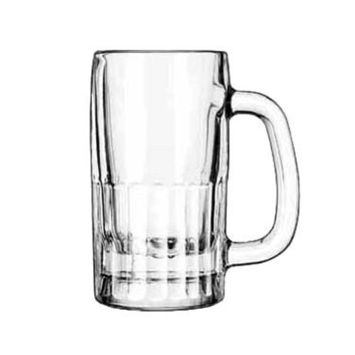Beer Mug, 10 oz., glass, clear (H 5-3/4''; T 3-1/8''; B 3''; D 4-3/4'') (12 each per case)