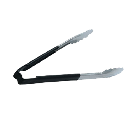 Utility Tongs, one-piece, equipped with all-natural antimicrobial, 9-1/2'' (24.1 cm), black kool-Tou
