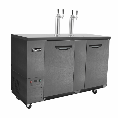Padela Draft Beer Cooler, 57.8''W x 28.1''D x 42.2''H, side-mounted self-contained refrigeration, (2