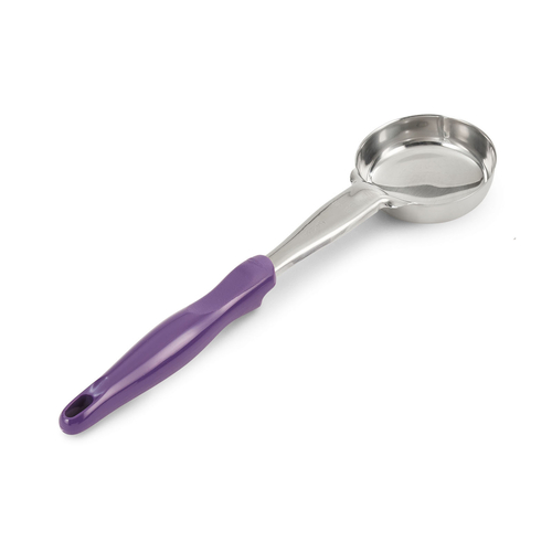 Spoodle, 1-piece heavy duty, solid round bowl, handle coded purple, equipped with all - natural anti
