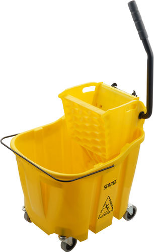 OmniFit Mop Bucket Combo 35qt, with side press wringer, yellow